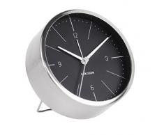 Karlsson Normann Uhr, Tischuhr, Stahl, Schwarz, One Size