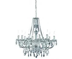 Reality Leuchten Kronleuchte Lüster, 10x E14 maximal 40 W, Durchmesser 73,5 cm, transparent klar R1170-00