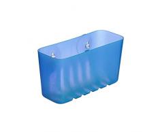 Tatay Regal, klein, mit Saugnäpfen, Kunststoff, 20 x 8,5 x 11 cm, Blau durchscheinend, 20X8.5X11 CM