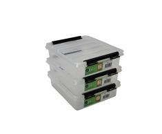 Orthex 35200703 3er Set Clipbox Smart Store Classic 1 Aufbewahrungsbox Plastik 21 x 17 x 6 cm, transparent