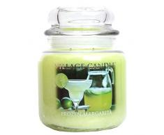 Village Candle Gefrorene Margarita Duftkerze im Glas, 454 g, grün, 10.1 x 10.3 cm