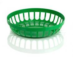 Kimmel Brötchenkorb Obstkorb Servierkörbchen Obstschale Brotschale Mehrweg bruchsicher stapelbar, Kunststoff, Grün