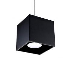 Sollux Lighting QUAD 1 Pendelleuchte, Aluminium, Schwarz