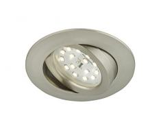 Briloner Leuchten LED Einbauleuchte, dimmbar, Einbaustrahler, LED Strahler, Spots, Deckenstrahler, Deckenspot, Lampen Wohnzimmer, LED Einbaustrahler 230v, Deckeneinbauleuchten, Einbaulampe, schwenkbar, rund