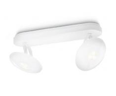Philips myLiving Tympan LED Aufbauspot, 2-flammig, weiß 531423116