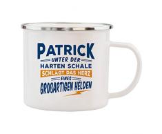 History & Heraldry Echter Kerl Emaille Becher, Patrick, Mehrfarbig