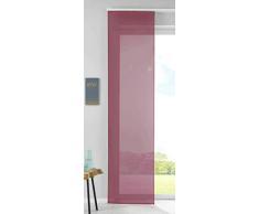 1er Set Schiebegardine Flächenvorhang Vorhang Gardine Voile HxB 245x60 cm Bordeaux Komplett mit Paneelwagen Beschwerungsstange, 85589N