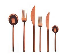 Mepra SPA 109022036 Besteckgarnitur, Design Due Bronzo, 36-teilig