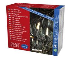 Konstsmide 6080-100 LED Minilichterkette / für Außen (IP44) / VDE geprüft / 24V Außentrafo / 304 warm weiße Dioden / grünes Kabel