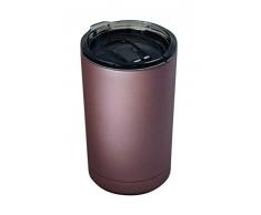 Zak Designs 2329-002 Mono Thermobecher, doppelwandig, Edelstahl, rosa, 8 x 8 x 13,5 cm