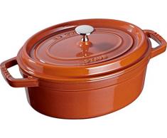 Staub Cocotte, oval, Induktionsgeeignet, Gusseisen, zimt, 31 cm, 1 Einheiten
