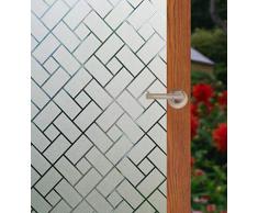 Arthome dekorative Privatsphäre Fensterfolien ohne Klebstoff Nicht klebende selbst statische haften Anti UV abnehmbar für Wohnzimmer Schlafzimmer Badezimmer Küche Büro (90 x 254 cm, AHS159)