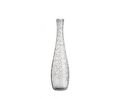 Leonardo Vase Giardino, handgefertigte Boden-Vase passend zum Landhausstil, Blumen-Vase in grauem Farbton, 50-cm, 034911