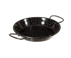 Garcima E-04GAR Paella-Pfanne, emaillierter Stahl, 10 cm, klein, Schwarz