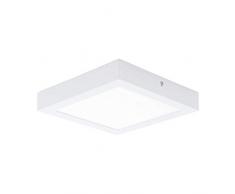 EGLO LED Deckenleuchte Fueva 1, 1 flammige Deckenlampe, Material: Metallguss, Kunststoff, Farbe: Weiß, L: 22,5x22,5 cm, warmweiß, Wandleuchte