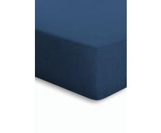 Schlafgut 004-137 Frottee Stretch Spannbetttuch / 150 x 200 cm, marine