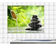Graz Design 761739_20x25_90 Fliesenaufkleber Fliesen Folie Bad Küche Fliesensticker Wellness Bambus Entspannung WC Badezimmer FliesengröÃe 20x25cm (Anzahl Fliesen = 7 breit und 4 hoch)