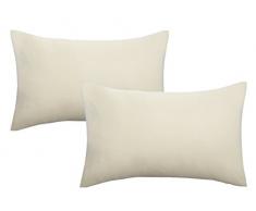 biberna 0077144 Feinjersey Bettwäsche Kopfkissenbezug (Baumwolle) 2x 40x40 cm, kakao