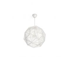 Philips myLiving Pendelleuchte Mohair Dekolampe, 60 W, E27, weiß, Kunststoff