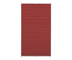 GARDINIA Plissee zum Klemmen, Blickdichtes Faltrollo, Alle Montage-Teile inklusive, EASYFIX Plissee verspannt mit zwei Bedienschienen, Bordeauxrot, 70 x 130 cm (BxH)