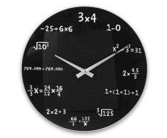 ootb Wanduhr, Glas, Schwarz, Standard