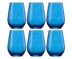 Schott Zwiesel Vina Spots Wasserglas, Kristallglas, blau, 8.1 cm, 6