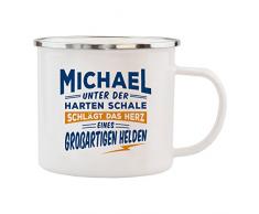 History & Heraldry Echter Kerl Emaille Becher, Michael, Mehrfarbig