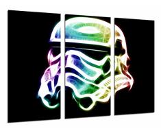 Wandbild - Star Wars, Darth Vader Army Helm, 97 x 62 cm, Holzdruck - XXL Format - Kunstdruck, ref.26628