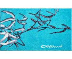 Grund COLANI Exklusiver Designer Badteppich 100% Polyacryl, ultra soft, rutschfest, ÖKO-TEX-zertifiziert, 5 Jahre Garantie, Colani 23, Badematte 70x120 cm, türkis