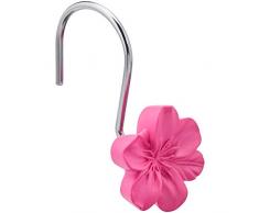 AmazonBasics – Haken für Duschvorhang, Blume, rosa