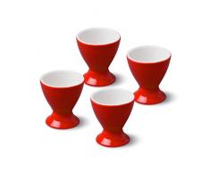 WM Bartleet & Sons 1750 TSET94 Eierbecher, traditionelles Porzellan, 4 Stück, Rot