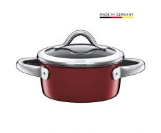 Silit Vitaliano Rosso Kochtopf 16cm, Glasdeckel, Bratentopf 1,3l, Silargan Funktionskeramik, Topf Induktion, Auslaufmodell, dunkelrot