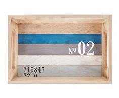 HEITMANN DECO - Holz-Tablett maritim - tolle Tischdeko - Dekoration für Haus und Wohnung - Maritime Deko