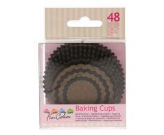 FunCakes - hochwertige Muffinförmchen / Backförmchen - Goldenes Fischgrätenmuster - mit fettdichter Beschichtung - perfekt für Cupcakes, Muffins oder Brownies - 48 Stück