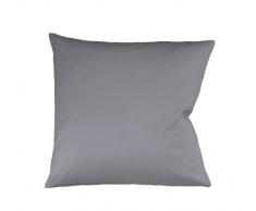 fleuresse Colours Kissenbezug, Mako Satin, steingrau, 80 x 80 cm