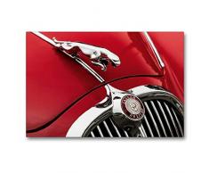 Premium Textil-Leinwand 90 x 60 cm Quer-Format Jaguar S-Type, 1966, 3754 ccm, 168 PS, 180 km/h | Wandbild, HD-Bild auf Keilrahmen, Fertigbild auf hochwertigem Vlies, Leinwanddruck von Dieter Meyer