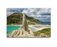 Premium Textil-Leinwand 120 x 80 cm Quer-Format Punta Molentis | Wandbild, HD-Bild auf Keilrahmen, Fertigbild auf hochwertigem Vlies, Leinwanddruck von Silke Liedtke Reisefotografie