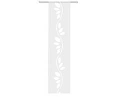 Home Fashion ATERA Schiebevorhang Voile Scherli, Polyester, Wollweiß, 245 x 60 cm