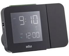 Braun Wecker, Kunststoff, Schwarz, 13 x 9 x 4,9 cm