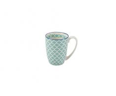 Creatable 21174, Mediterran petrol, Kaffeebecher 30 cl 4er Set, Steinzeug