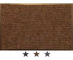 oKu-Tex Fußmatte | Schmutzfangmatte | Eco-Scraper| Braun | Recycling-Gummi | für innen und außen | Eingangsbereich / Haustür / Flur | rutschfest | 60x90 cm