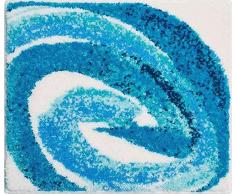 Grund COLANI Exklusiver Designer Badteppich 100% Polyacryl, ultra soft, rutschfest, ÖKO-TEX-zertifiziert, 5 Jahre Garantie, Colani 42, WC-Vorlage o.A. 50x60 cm, türkis