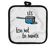 Premier Housewares Doodle Topflappen, zu heiß zum Anfvassen, 100% Baumwolle