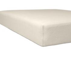 Kneer Spannbetttuch, Baumwoll-Mischgewebe, Beige, 90 cm x 190 cm