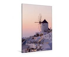 Calvendo Premium Textil-Leinwand 80 cm x 120 cm hoch, Insel des Lichts - Santorini | Wandbild, Bild auf Keilrahmen, Fertigbild auf echter Leinwand, Leinwanddruck Orte Orte