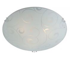 Zeitlose Deckenleuchte Metall opal satiniert mit Muster - Globo BIKE 40400-3