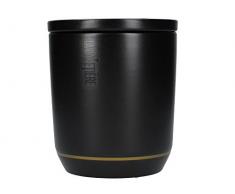 CREATIVE TOPS La Cafetière Edited Wärmeisolierte Espressotassen aus Keramik, 70 ml – Mattschwarz/Gold (2er-Set), One Size