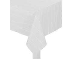 Wirth Tischdecke Dallas mit Kuvertsaum, Polyacryl, WeiÃ, 130 x 220 cm