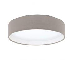 EGLO LED Deckenlampe Pasteri, 1 flammige Textil Deckenleuchte, Material: Stahl, Stoff, Kunststoff, Farbe: Taupe, weiß, Ø: 32 cm