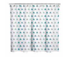Sunlit Design Green and Grey Geometric Cute Triangle Patterns Stoff Duschvorhang Modern Style Green and Grey Badezimmer-Dekoration Vorhänge